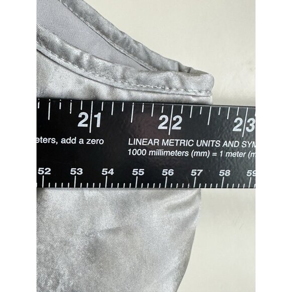 Chicos Puffer Vest Womens Large‎ 3 Silver Zip Up - Picture 8 of 9